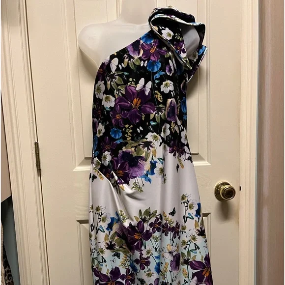 Betsy & Adam | Dresses | Betsy Adam One Shoulder Bowcocktail Party Dress |  Poshmark